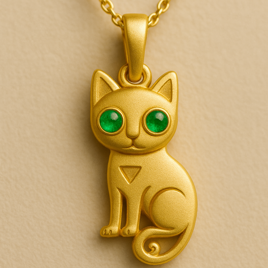 Chía — The Emerald Eye Cat Pendant